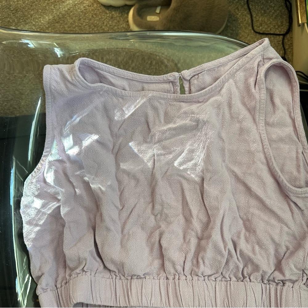 Lavender Linen Sleeveless Women's Top